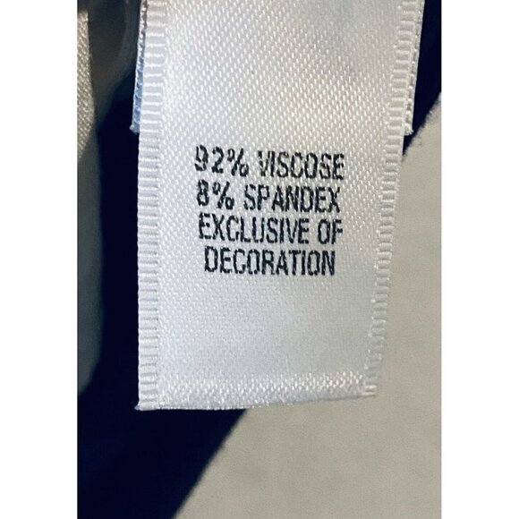 St John Top Womens Small Clear Sequin Front Scoop Neck Short Sleeve Ivory Black - Picture 5 of 7